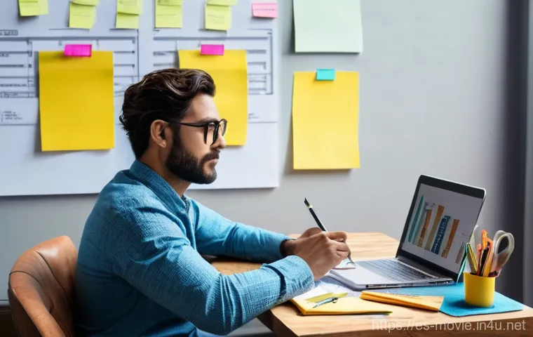 영화 제작사 창업 사례 - **Prompt: The Visionary Producer's Blueprint**
    A passionate young film producer, of Spanish desc...